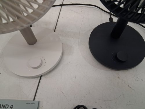 2PC LUMENA FAN STAND 4 CORDLESS DESK FANS - 4 SPEEDS, OSCILLATION - WHITE & NAVY BLUE (MODEL: 1796327) image 5