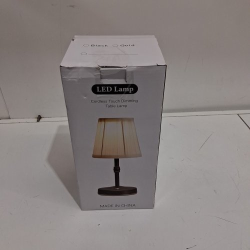 touch control RECHARGABLE led table lamp - 10.5" - gold/white image 2