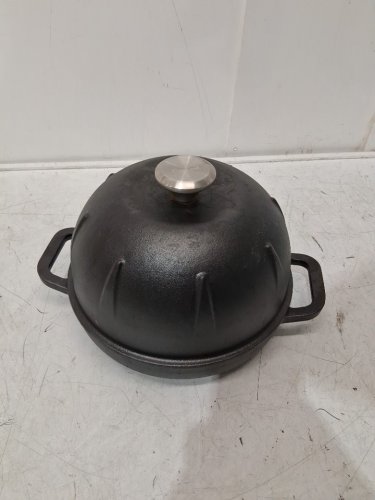 Cuisiland Pre-seasoned Heavy Duty Cast Iron Bread Cloche Dome Lid Dutch Oven for Artisan Sourdough Baking - 12.8" x 7.5" image 4