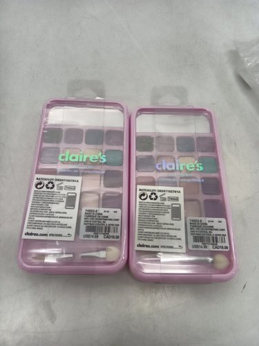 2 kids claire's makeup kits - 20 shades each image 2