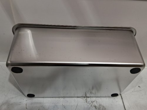 high sided non-slip litter box - 22" x 14.5" x 8" - large - stainless steel image 5