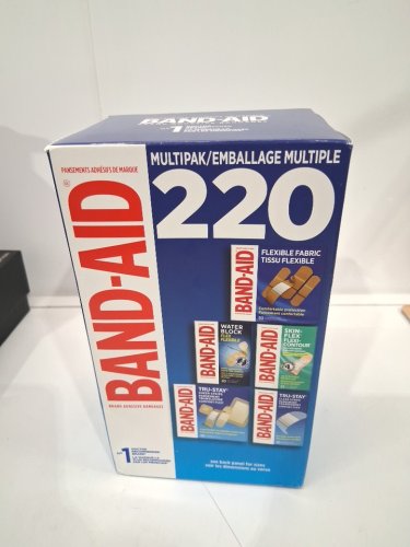 220PC band-aid adhesive bandages multipack - flexible fabric/water block flex/skin-flex/tru-stay image 2