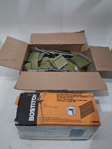 ~2000PK BOSTITCH 28° WIRE WELD GALVANIZED FRAMING NAILS - 3-1/2" X .131" - FULL ROUND HEAD (M#:S16D131GAL-FH) image 2