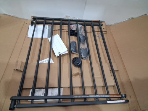 MUNCHKIN PUSH TO CLOSE BABY GATE FOR STAIRS WITH HARDWARE - fits up to 45" wide - BLACK (MODEL: 46777001-SIOC/mk0001 rev4) image 4
