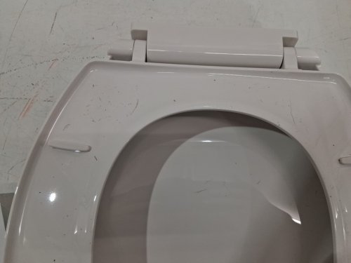 Garvee elongated soft close easy clean plastic toilet seat - 19" - white (model: pho_11gxk800) image 5