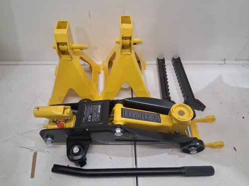 HEAVY DUTY LOW PROFILE 2-TON Hydraulic Floor Jack, Single Piston Quick Lift Pump - 4.9" to 13.2" Height Lifting Range - Yellow (MODEL: VL-80020) image 3