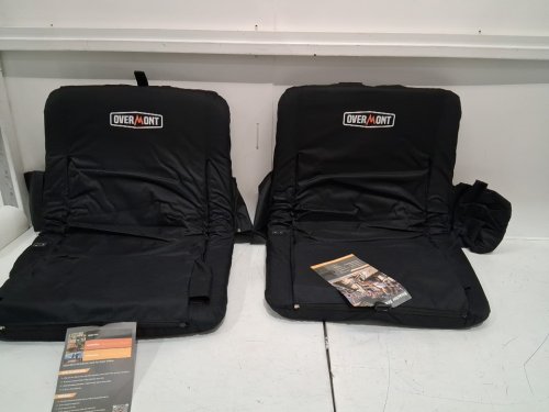 2PK overmont heated adjustable bleacher seats with back support-20.86" x 17.32" x 5.90" -(model: ‎Stadium Seats-Single-H)black - image 4