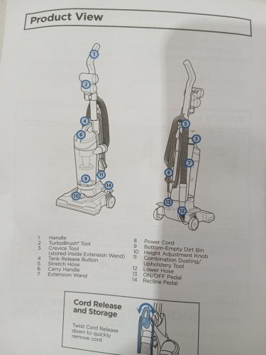 BISSELL AEROSWIFT TURBO UPRIGHT corded VACUUM WITH CLEANING TOOLS - PURPLE/GREY (MODEL: 1808B) image 13