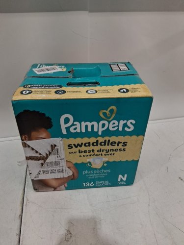 136PK PAMPERS SWADDLERS DIAPERS - NEWBORN SIZE image 2