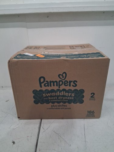 186PK PAMPERS SWADDLERS DISPOSABLE DIAPERS - SIZE 2 image 2