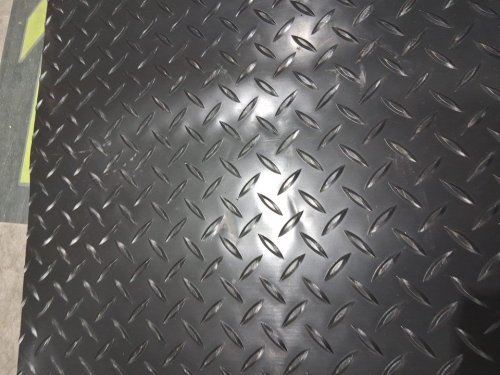 Diamond-Plate Rubber GARAGE Flooring Roll - 35" X 65" - BLACK image 4