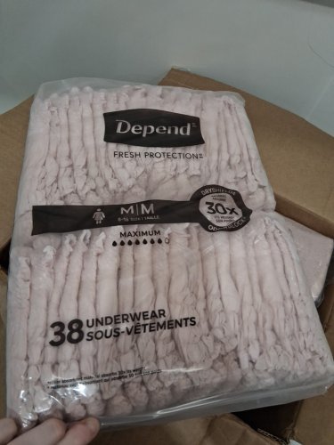 76PK WOMEN'S DEPENDS dryshield odorblock INCONTINENCE MAXIMUM ABSORBENCY UNDERWEAR - MEDIUM - PINK (MODEL: 5419702) image 4