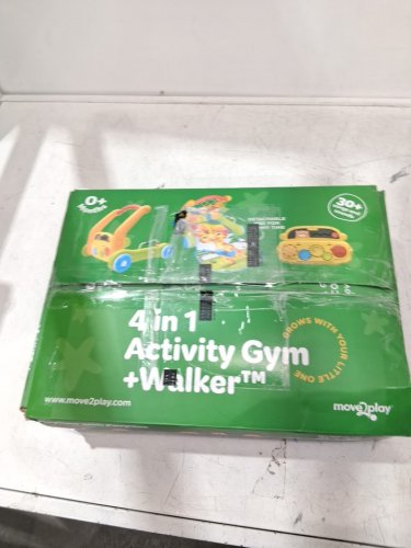 Move2Play 4-in-1 Baby Play Mat and Activity Center Gym, tummy time mat and walker - animal themed image 3