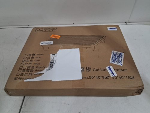 Bartuke Litter Box Step with Filter Function - 20" x 16" - grey image 2