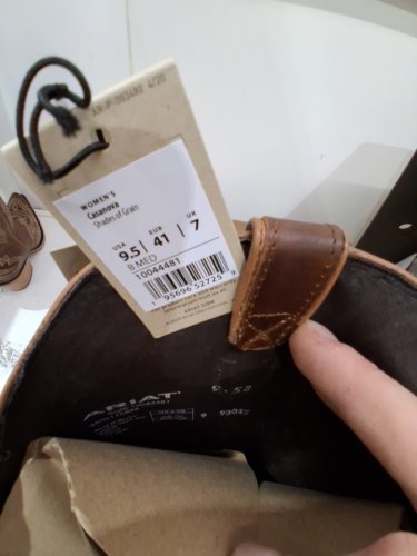 women's ariat Casanova Western cowboy Boot with side partial zip - size 9.5 medium width - shades of grain/tan brown - (style: 10044481) image 2