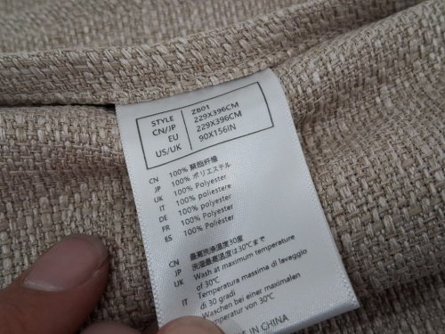 Burlap Rectangular Tablecloth - 90" x 156" - Natural Tan (model: zb01) image 3
