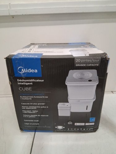 MIDEA CUBE CONVERTIBLE SMART DEHUMDIFIER WITH APP CONTROL - 20 PINTS/DAY - COVERS UP TO 1500SQ.FT. - WHITE (MODEL: MAD20S1QWT) image 4