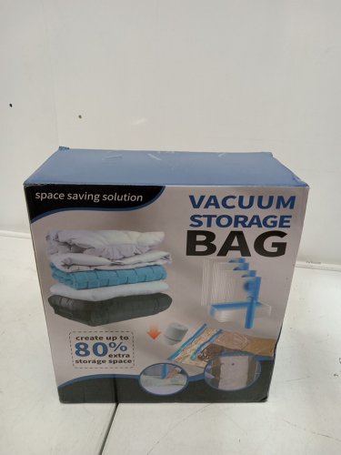 10PK SPACE SAVER VACUUM STORAGE BAGS WITH ELECTRIC AIR PUMP - 15.8" x 19.7" - CLEAR image 2