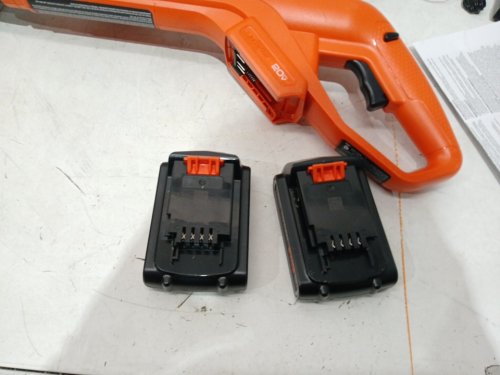 BLACK+DECKER 3-IN-1CORDLESS  STRING TRIMMER, EDGER, and LAWN MOWER with 2 batteries, and charger - 6.5 AMP - ORANGE/BLACK (MODEL : MTC220/lst220) image 4