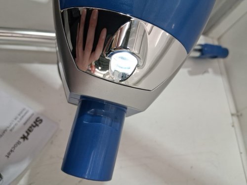 shark rocket corded stick vacuum with self cleaning brush roll - blue (model: hv343amz) image 5