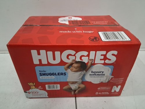 84PK HUGGIES LITTLE SNUGGLERS DISPOSABLE DIAPERS - SIZE NEWBORN (UP TO 10LBS) - DISNEY BABY WINNIE THE POOH image 2