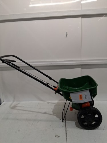 SCOTTS FOLDABLE TURF BUILDER, EDGEGUARD MINI BROADCAST SPREADER/SEEDER - 5000 SQ FT - GREEN/BLACK (MODEL: LB15267) image 3
