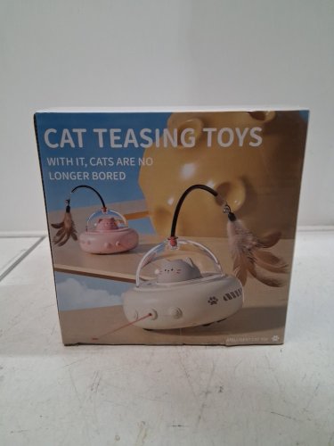 2-IN-1 RECHARGEABLE AUTOMATIC INTERACTIVE UFO CAT TOY - PINK image 4