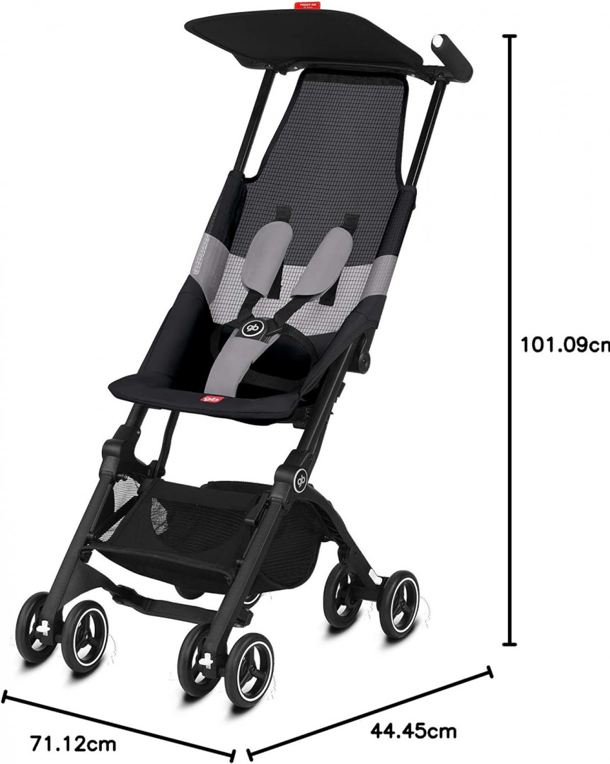 GB Pockit Air Lightweight Folding All Terrain Infant Baby Stroller - Velvet Black (model:619000537) image 2