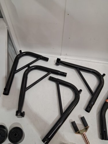 front & rear motorcycle stand lift - 850lbs capacity - black (model: td-003-05fr) image 8