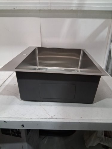 single bowl drop in top mount kitchen sink - 25" x 22" x 9" - stainless steel - (model:‎TBM802522U923) image 9