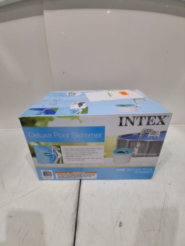 INTEX DELUXE WALL MOUNT POOL CLEANING SURFACE SKIMMER FOR ABOVE GROUND POOL - BLUE/WHITE - (MODEL: 28000E) image 2