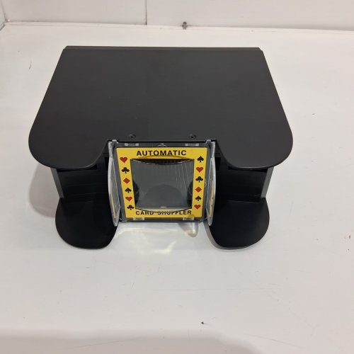 nileole battery operated automatic card shuffler - up to 6 decks - black image 4