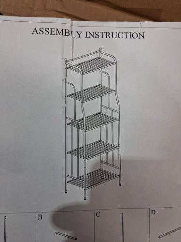 GHQME 5 Tier Freestanding Metal Space Saving Tower Rack Storage Shelf - 53" - Black (model: TC-PS- TJ5) image 10