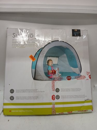 bblüv Sunkitö portable Anti-UV Pop-Up Tent with Mosquito Net - SPF 50 Sun Protection - blue/Grey (model: b0135) image 2