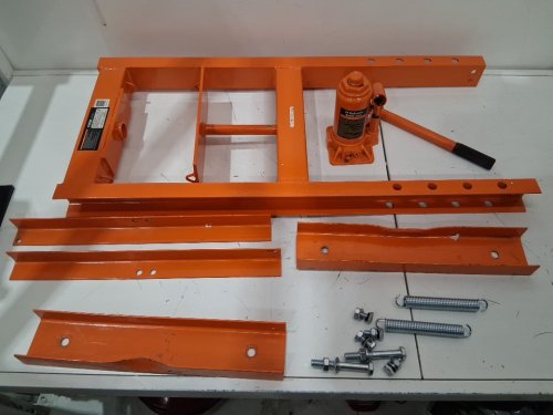 h-frame floor heavy duty hydraulic press - 6ton - 35.7" x 19.5" x 15.7" - orange (model: zx0901) image 3