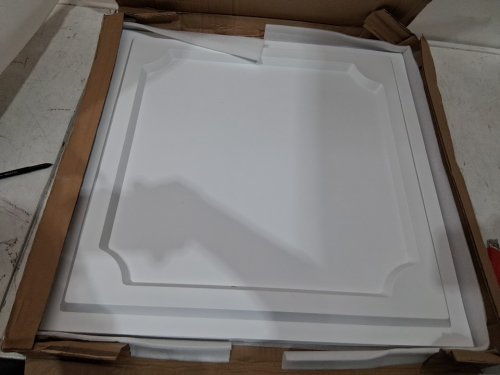 24PK LooYee PVC Drop Ceiling Tiles - 24" X 24" - COVERS 96 SQ. FT- white image 5