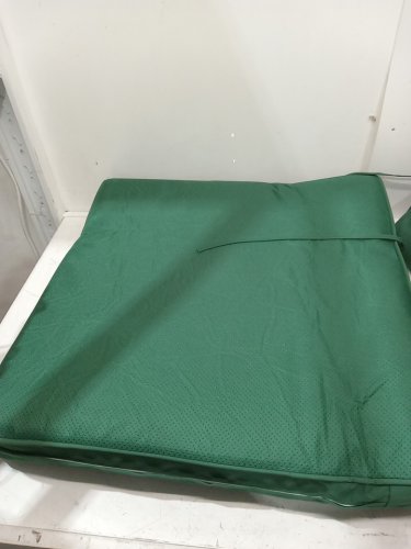 3PK wicker patio cushions for corner piece -25" x 25" big cushion  20" x 14" - small cushions  green image 5