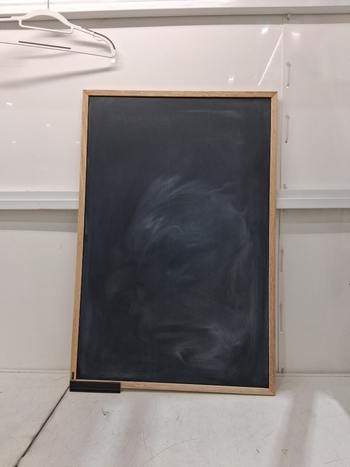 QUARTET FRAMED CHALKBOARD - 2FT x 3FT - BLACK/OAK FRAME image 3