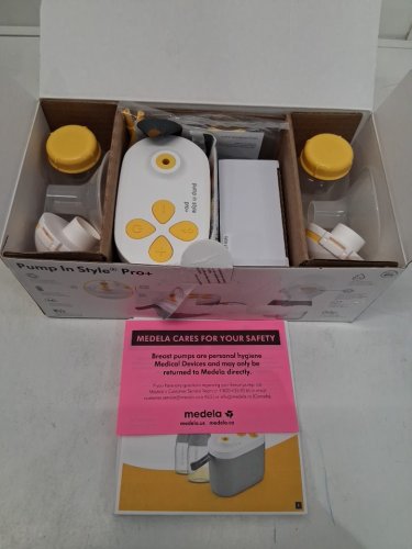 13PC MEDELA PUMP MAXFLOW IN STYLE DOUBLE ELECTRIC BREAST PUMP - 21 MM/24 MM SHIELDS - GREY image 2