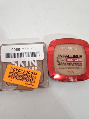 4 assorted face makeup powders - assorted brands, sizes and uses - milani baked blush / covergirl trublend skin enhamcer baked luminous bronzer / l'oreal infallible foundation powder image 3