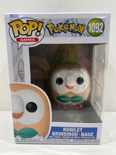 Funko pop! Games: pokemon - rowlet vinyl figure (#1092) image 2
