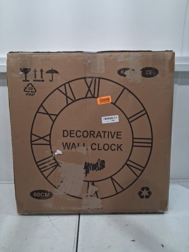 LEIKE Metal Indoor Outdoor Wall Clock  - 24" - BLACK/WHITE image 3