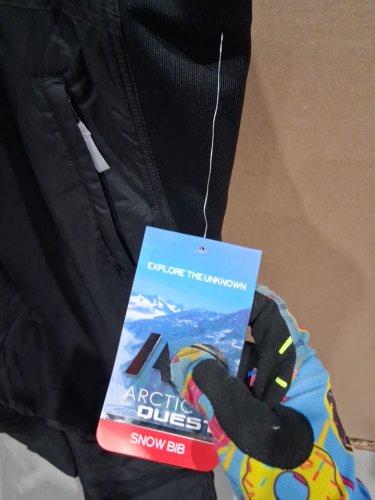 mens arctic quest Ski Bib Overalls Snow Pants- 3XL- BLACK (STYLE: QMB9055) image 5