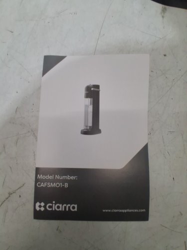 Ciarra Fizzify Soda Maker with 2 1L Bottles - 7.4" x 4.9" x 16.6" - Black (Model: CAFSMO1-B) image 5