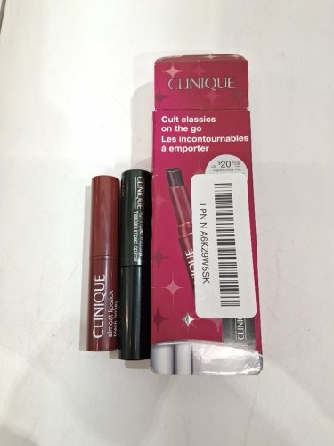 2pc clinique cult classics on the go set - almost lipstick black honey / high impact mascara black image 2