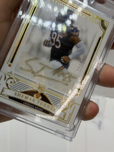 SIGNED SHEMAR TURNER ROOKIE CARD LTD ED#22/35 - PANINI NATIONAL TREASURES ROOKIE CARD CHICAGO BEARS 130PNT image 5