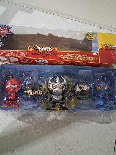 5PK FART NINJAS FARTY PACK WITH 10 MOTION ACTIVATED FART SOUNDS - 2 keychains and 3 figures - multicolor  (MODEL: 1851478) image 3