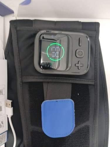 renpho cordless heating pad for lower back with intuitive control unit display- 5 heat settings - 3 vibration models - black (model: r-hap65) image 4
