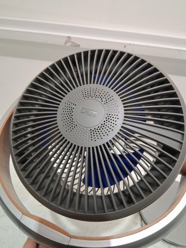 DREO SILENT 120°+120°OMNI-DIRECTIONAL OSCILLATING FAN, 80 FT CIRCULATOR WITH REMOTE - 8 SPEEDS, 3 MODES, 8H TIMER - GREY - (MODEL:DR-HPF002) image 8