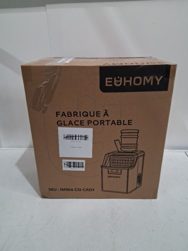 EUHOMY Ice Cube Maker Machine - 45Lbs/Day - Silver/Black (Model: IM004-CSI-CAEH / IM-FP) image 2